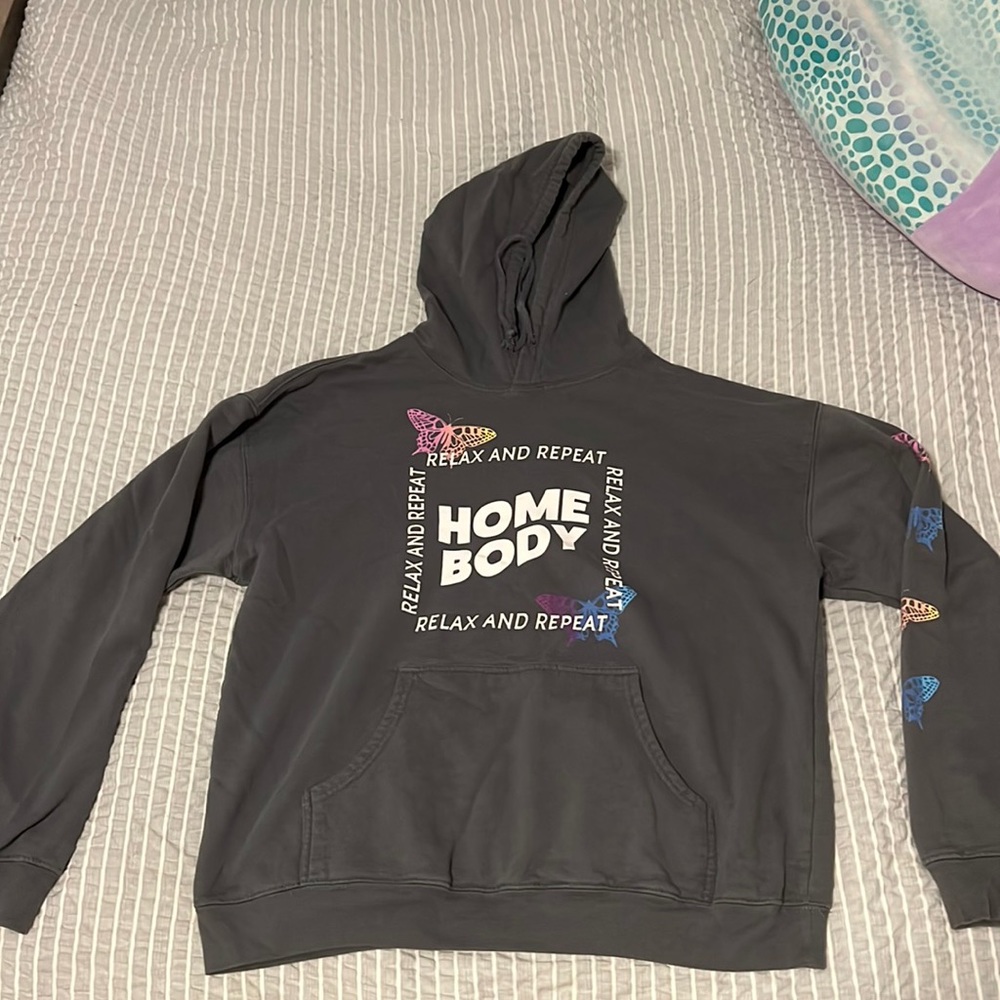 Grey Home Body Hoodie